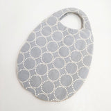mina perhonen tambourine エッグバッグ vs9893 刺繍 トートバッグ グレー ホワイト レディース ミナペルホネン【中古】6-0810G∞