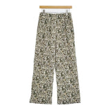 URBAN RESEARCH DOORS イージーケア 接触冷感 フラワープリントイージーパンツ 定価8800円 パンツ ホワイト グリーン レディース アーバンリサーチドアーズ【中古】6-0520M∞