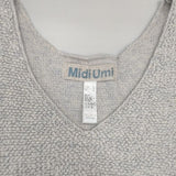 Midi-umi パイルボアニットベスト コットンナイロンウール ベスト 25AW グレー レディース ミディウミ【中古】6-0825T∞