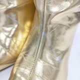 MAISON SPECIAL ポインテッドワイドロングブーツ メタリック 38.5サイズ 21232565501 ブーツ ゴールド レディース メゾンスペシャル【中古】6-1001T◎
