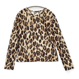 Ray Beams シアー プリント クルーネック Tシャツ 定価9000円 レオパード カットソー ロンＴ 25SS ブラウン ブラック レディース レイビームス【中古】6-0401M♪