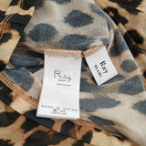 Ray Beams シアー プリント クルーネック Tシャツ 定価9000円 レオパード カットソー ロンＴ 25SS ブラウン ブラック レディース レイビームス【中古】6-0401M♪