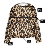 Ray Beams シアー プリント クルーネック Tシャツ 定価9000円 レオパード カットソー ロンＴ 25SS ブラウン ブラック レディース レイビームス【中古】6-0401M♪