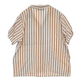 LUSANA ルサナ TINA SHIRTS 定価16500円 ジャーナルスタンダード購入 半袖シャツ 25SS ホワイト ベージュ レディース【中古】6-0608S∞