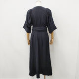 AKTE アクテ 12010422 カシュクール コットン ワンピース ブラック レディース【中古】6-0525S◎