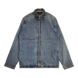 A.P.C. スタンドカラー ジップアップブルゾン 加工デニム サイズS デニムジャケット ブルー レディース アーペーセー【中古】6-0718M∞