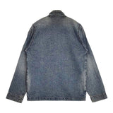 A.P.C. スタンドカラー ジップアップブルゾン 加工デニム サイズS デニムジャケット ブルー レディース アーペーセー【中古】6-0718M∞