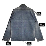 A.P.C. スタンドカラー ジップアップブルゾン 加工デニム サイズS デニムジャケット ブルー レディース アーペーセー【中古】6-0718M∞