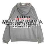 CELINE back logo print hoodie 2Y005917G サイズL プルオーバー パーカー グレー メンズ セリーヌ【中古】6-0610M∞
