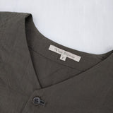 Vlas Blomme Hazy Cotton Linen ケープジレ ベスト 定価24200円 13120054 ベスト 24SS カーキ レディース ヴラスブラム【中古】6-0513M∞