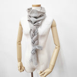 Vlas Blomme ウールカシミヤ ネックウォーマー ストール 定価17600円 カシミア 11602113 スヌード グレージュ レディース ヴラスブラム【中古】6-0903T◎