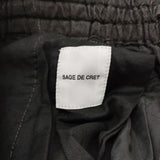 sage de cret ウールリネン9分丈ワークパンツ 定価29700円 サイズS イージー パンツ ブラック メンズ サージュデクレ【中古】6-0512G♪