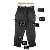 sage de cret ウールリネン9分丈ワークパンツ 定価29700円 サイズS イージー パンツ ブラック メンズ サージュデクレ【中古】6-0512G♪