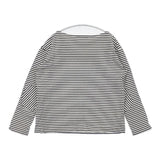 RaPPELER ボーダー サイドジップ 長袖Ｔシャツ カットソー ロンＴ ホワイト ネイビー レディース ラプレ【中古】6-0709M∞