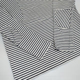 RaPPELER ボーダー サイドジップ 長袖Ｔシャツ カットソー ロンＴ ホワイト ネイビー レディース ラプレ【中古】6-0709M∞