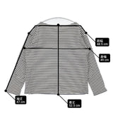 RaPPELER ボーダー サイドジップ 長袖Ｔシャツ カットソー ロンＴ ホワイト ネイビー レディース ラプレ【中古】6-0709M∞
