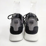 ecco Gruuv Women サイドジップ 定価31900円 サイズ38 スニーカー ブラック レディース エコー【中古】6-0605G◎