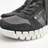ecco Gruuv Women サイドジップ 定価31900円 サイズ38 スニーカー ブラック レディース エコー【中古】6-0605G◎