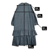 45R/45rpm 45プチデニムのティアードフリルドレス（加工） 定価68200円 ワンピース ブルー レディース フォーティーファイブアールピーエム【中古】6-0401M♪