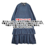 45R/45rpm 45プチデニムのティアードフリルドレス（加工） 定価68200円 ワンピース ブルー レディース フォーティーファイブアールピーエム【中古】6-0401M♪