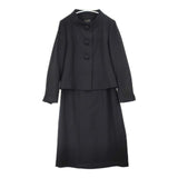 Madame Hiroko N.U.I.T スタンドカラーJKとワンピ ストールの3点セット 定価20000円 ブラックフォーマル セットアップ ブラック レディース マダムヒロコ【中古】6-0709M∞