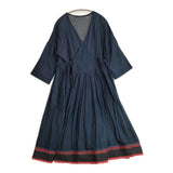 45R/45rpm コットン インディゴ カシュクール ワンピース ネイビー レディース フォーティーファイブアールピーエム【中古】6-0513M∞