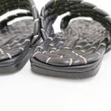 DRIES VAN NOTEN レザー サイズ36 フラット サンダル ブラック レディース ドリスヴァンノッテン【中古】6-0331S◎