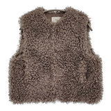 IENA 未使用品 TISSAVELカーリージレ 定価27500円 フェイクファー ベスト 25AW グレー レディース イエナ【中古】6-0401T♪
