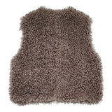 IENA 未使用品 TISSAVELカーリージレ 定価27500円 フェイクファー ベスト 25AW グレー レディース イエナ【中古】6-0401T♪