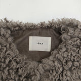 IENA 未使用品 TISSAVELカーリージレ 定価27500円 フェイクファー ベスト 25AW グレー レディース イエナ【中古】6-0401T♪