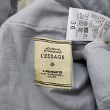 JOURNAL STANDARD L'essage ストレッチコーデュロイ 2タックパンツ サイズ36 定価19800円 パンツ 24AW ライトブルー レディース ジャーナルスタンダードレサージュ【中古】6-0916T♪