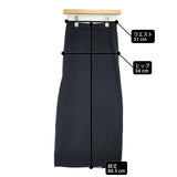 GALERIE VIE ソフトコットン ロングラップスカート 定価20900円 サイズ32 ロングスカート ブラック レディース ギャルリーヴィー【中古】6-1003M∞