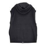 MARGARET HOWELL WASHABLE MERINO KNITWEAR サイズM ウールニットパーカー ベスト 25AW ブラック メンズ マーガレットハウエル【中古】6-0328T♪