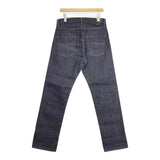STUSSY 赤耳 裾チェーンステッチ 革パッチ ジーンズ サイズ28 デニムパンツ ネイビー メンズ ステューシー【中古】6-0610G∞