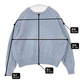 URBAN RESEARCH DOORS ハミルトンウールクルーワイドプルオーバー セーター ニット ライトブルー レディース アーバンリサーチドアーズ【中古】6-1012T∞