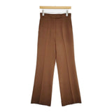Mame Kurogouchi High Waisted Center Creased Suit Trousers 定価46200円 ハイウエスト パンツ ブラウン レディース マメクロゴウチ【中古】6-0513G∞