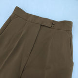 Mame Kurogouchi High Waisted Center Creased Suit Trousers 定価46200円 ハイウエスト パンツ ブラウン レディース マメクロゴウチ【中古】6-0513G∞