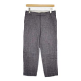 MARGARET HOWELL 578-143404 ヘリンボーン リネン パンツ グレー レディース マーガレットハウエル【中古】6-0718G∞