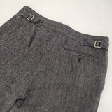 MARGARET HOWELL 578-143404 ヘリンボーン リネン パンツ グレー レディース マーガレットハウエル【中古】6-0718G∞