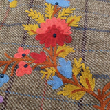 45R/45rpm ku･Ra･siバンダナ刺繍ポンチョ 定価92400円 チェック ポンチョ ブラウン レディース フォーティーファイブアールピーエム【中古】6-0916T♪