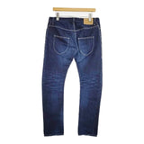 mina perhonen always スリム qs4238 40 赤耳 コットンリネン デニムパンツ ブルー レディース ミナペルホネン【中古】6-0708G∞