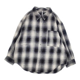 dignite collier オンブレチェック ネルシャツ 定価15400円 80256365 長袖シャツ ホワイト グレー レディース ディニテコリエ【中古】6-1012T∞