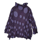 慈雨 シャーリング 11122141 長袖Ｔシャツ カットソー ロンＴ パープル レディース ジウ【中古】6-0517M∞