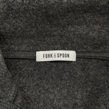 FORK&SPOON スナップタートルフリースプルオーバー DFA7-21V097 トップス カットソー 25AW チャコールグレー レディース フォークアンドスプーン【中古】6-0916T♪