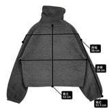 FORK&SPOON スナップタートルフリースプルオーバー DFA7-21V097 トップス カットソー 25AW チャコールグレー レディース フォークアンドスプーン【中古】6-0916T♪
