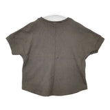 URBAN RESEARCH DOORS コットンリネン針抜きプルオーバー DR45-21E125 半袖Ｔシャツ カットソー カーキ レディース アーバンリサーチドアーズ【中古】6-0608S∞