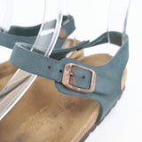 BIRKENSTOCK Bali バリ ナロー幅 23cm アンクルベルト サンダル グリーン レディース ビルケンシュトック【中古】6-0413S◎
