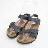 BIRKENSTOCK Rio リオ ナロー幅 23cm アンクルベルト サンダル ブラック レディース ビルケンシュトック【中古】6-0413S◎