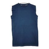 mizuiro-ind コットン ノースリーブ Ｔシャツ カットソー ネイビー レディース ミズイロインド【中古】6-0517S∞