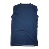 mizuiro-ind コットン ノースリーブ Ｔシャツ カットソー ネイビー レディース ミズイロインド【中古】6-0517S∞